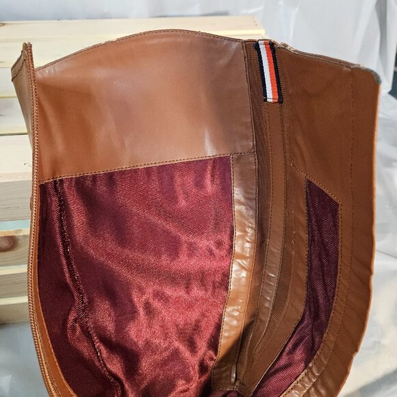 Tommy Hilfiger Riding Boots – Brown Leather Tall Equestrian Boots 6.5 - Picture 7 of 12